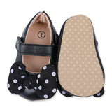 Dotted Bow Girls Anti-Skid Ballerina Booties