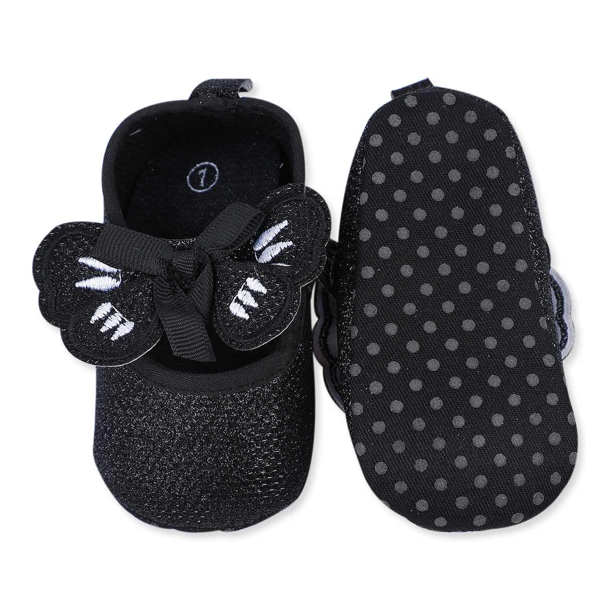 Shiny Bow Girls Premium Anti-Skid Ballerina Booties