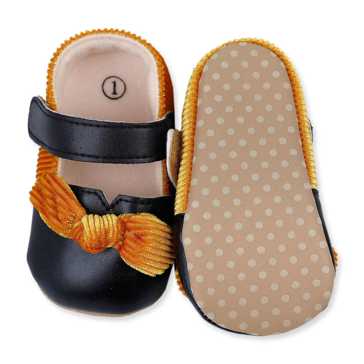 Snug Bow Girls Stylish Anti-Skid Ballerina Booties