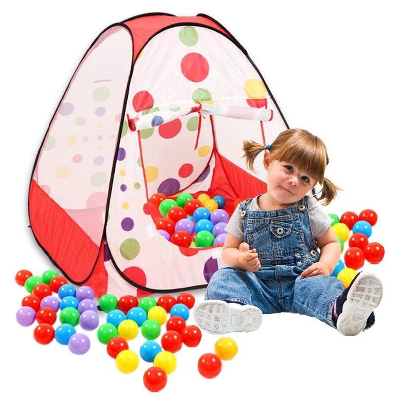 Polka Dotted Playtime Foldable Ball Pit Tent House