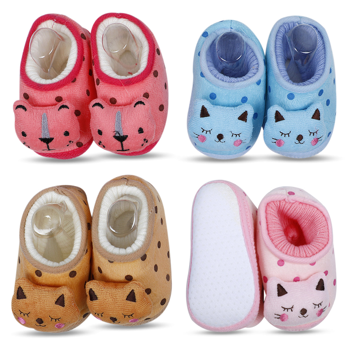 Sleeping Cat Soft and Cozy Cotton Anti-Skid 3D Booties
