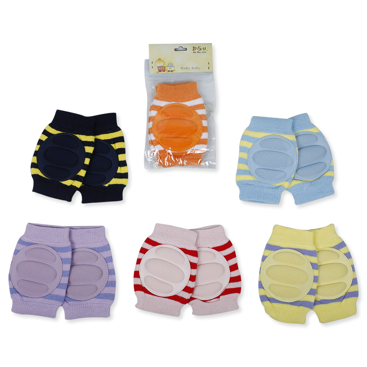 Striped Baby Safe And Secure Cushioned Kneepad