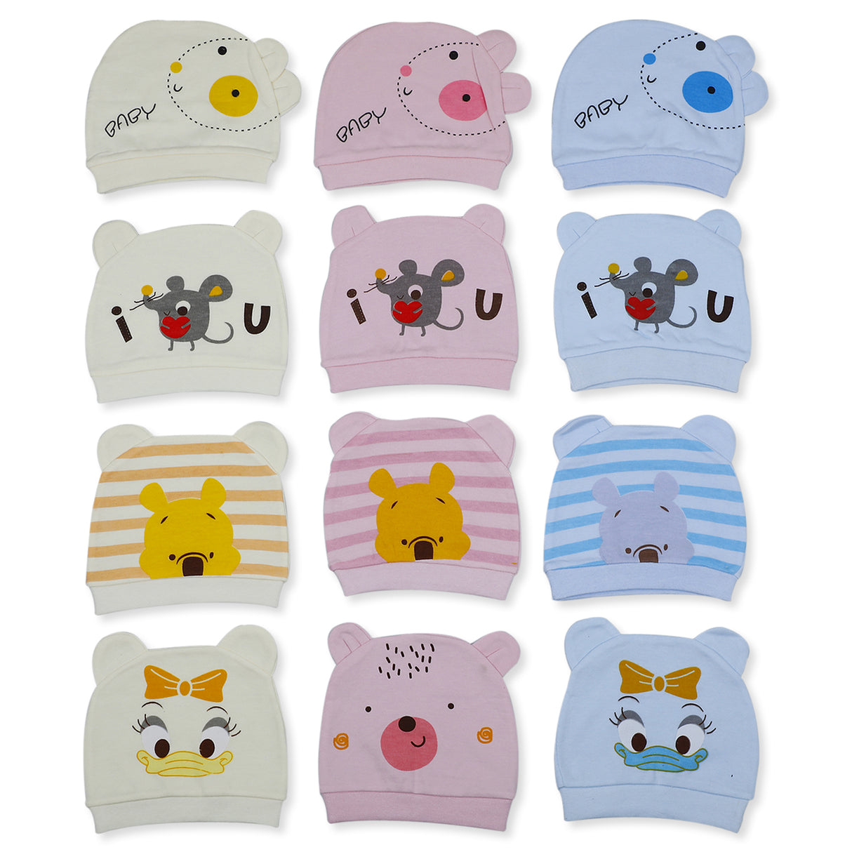 Happy Bear Adorable And Stylish Cotton Caps
