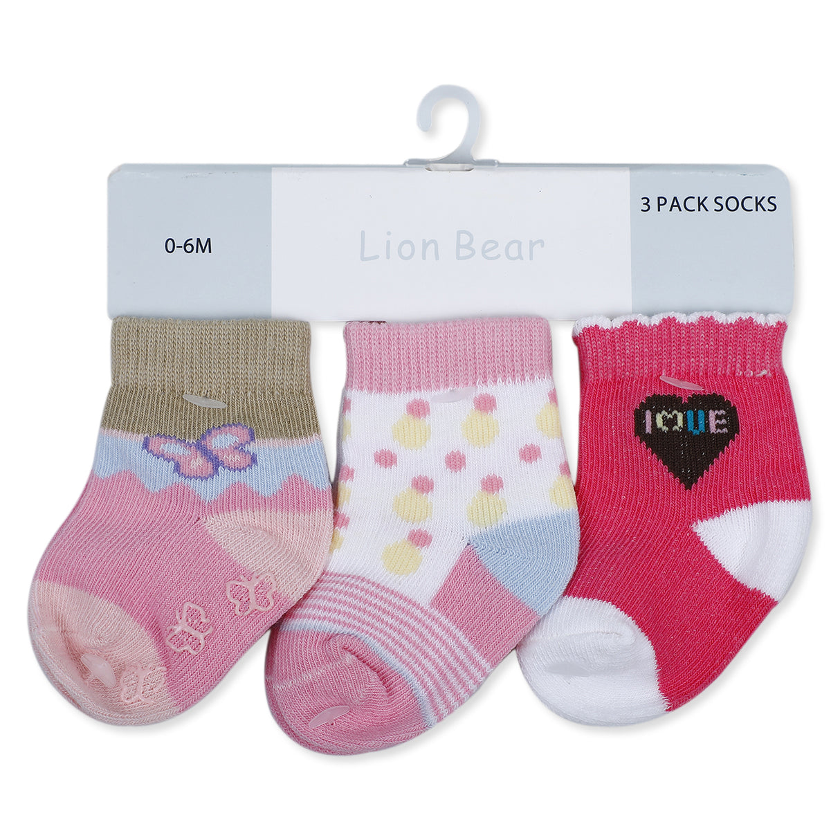 Lion Bear Soft And Warm Pack Of 3 Cotton Socks