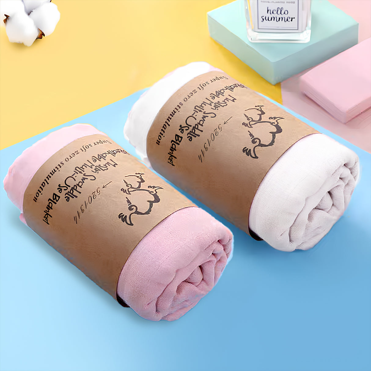 Multi-use Soft Muslin Swaddle Assorted- Solid
