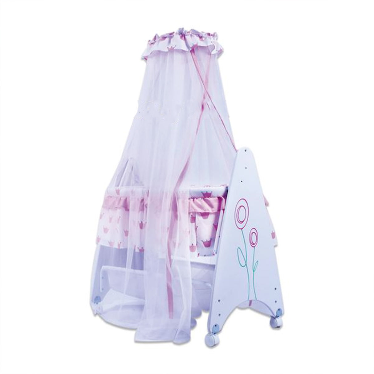 Flower Comfort And Luxurious Cradle With Mosquito Net
