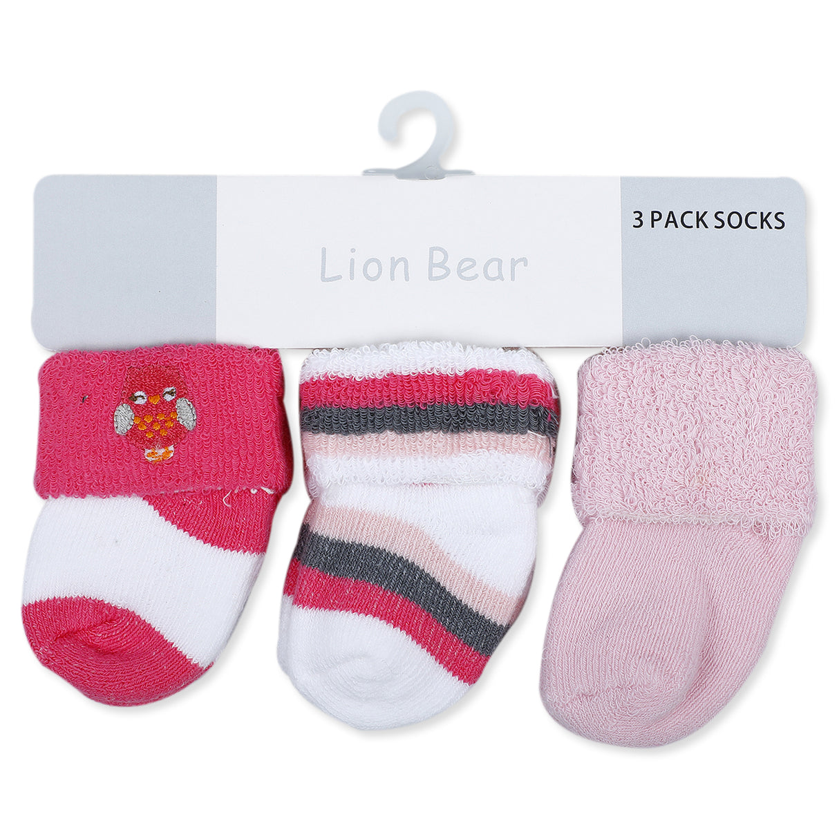 Lion Bear Warm And Gentle Cotton Pack Of 3 Cotton Socks