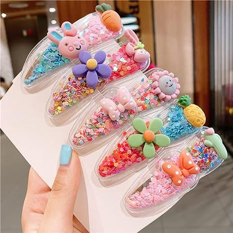 Adorable Gittery Girls 10 Pcs Hair Clips