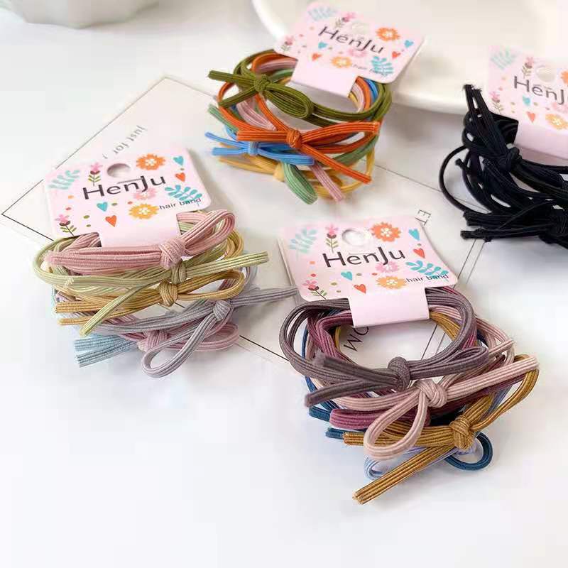 Cute And Stretchable Girls 5 Pcs Rubber Bands