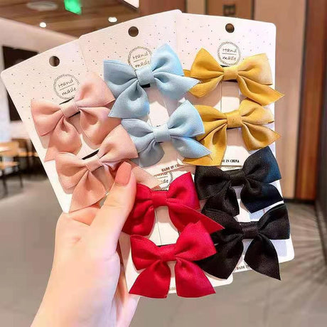 Charming Knotted Bow Girls Hair Clips