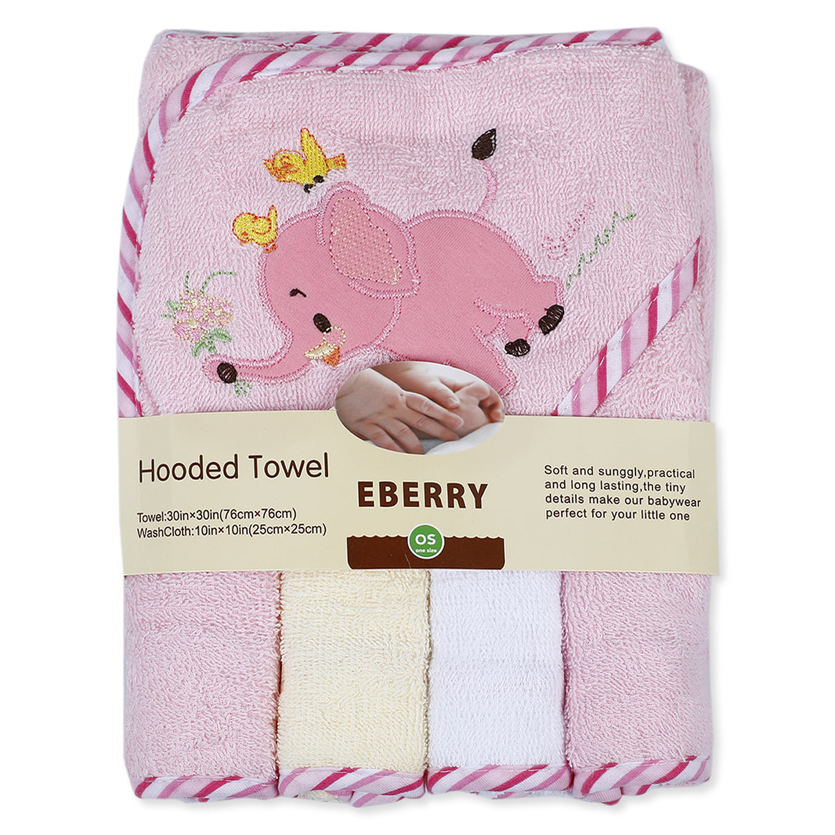 Eberry Elephant Soft And Cozy Hooded Towel