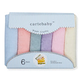 Carte Baby Plain 23 x 23 cm Pack Of 6 Terry Cotton Wash Cloth