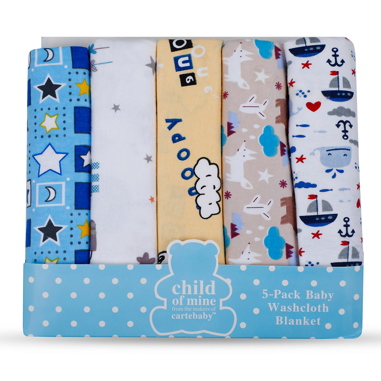 Carte Baby Premium Warm Pack Of 5 Cotton Flalin Wrapper