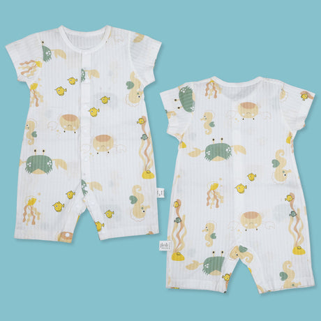 Aquatic Life Infrant Half Sleeve Cotton Short Romper