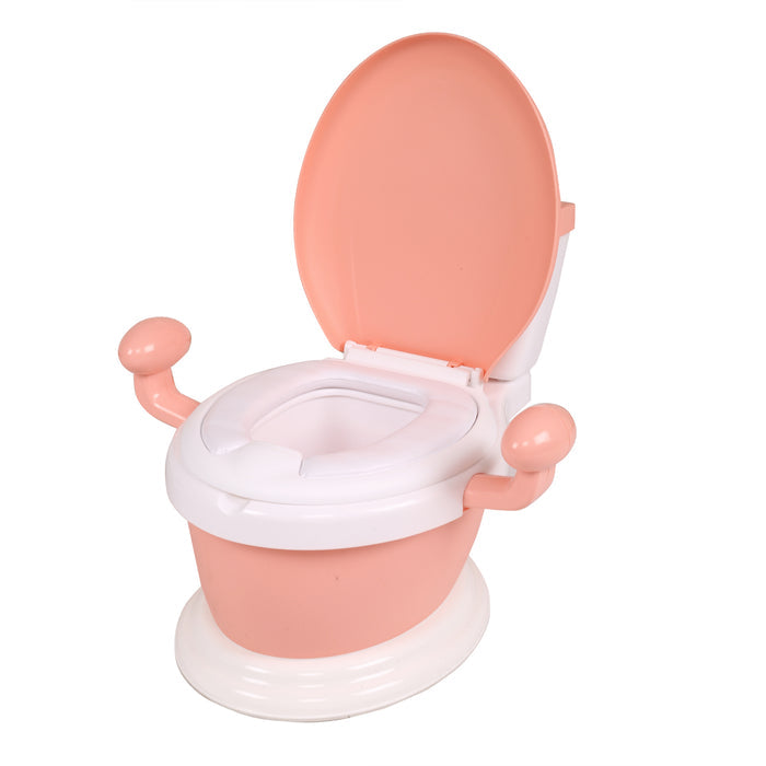 Baby Moo Peach Potty Chair With A Comfortable Seat, Handles For Support