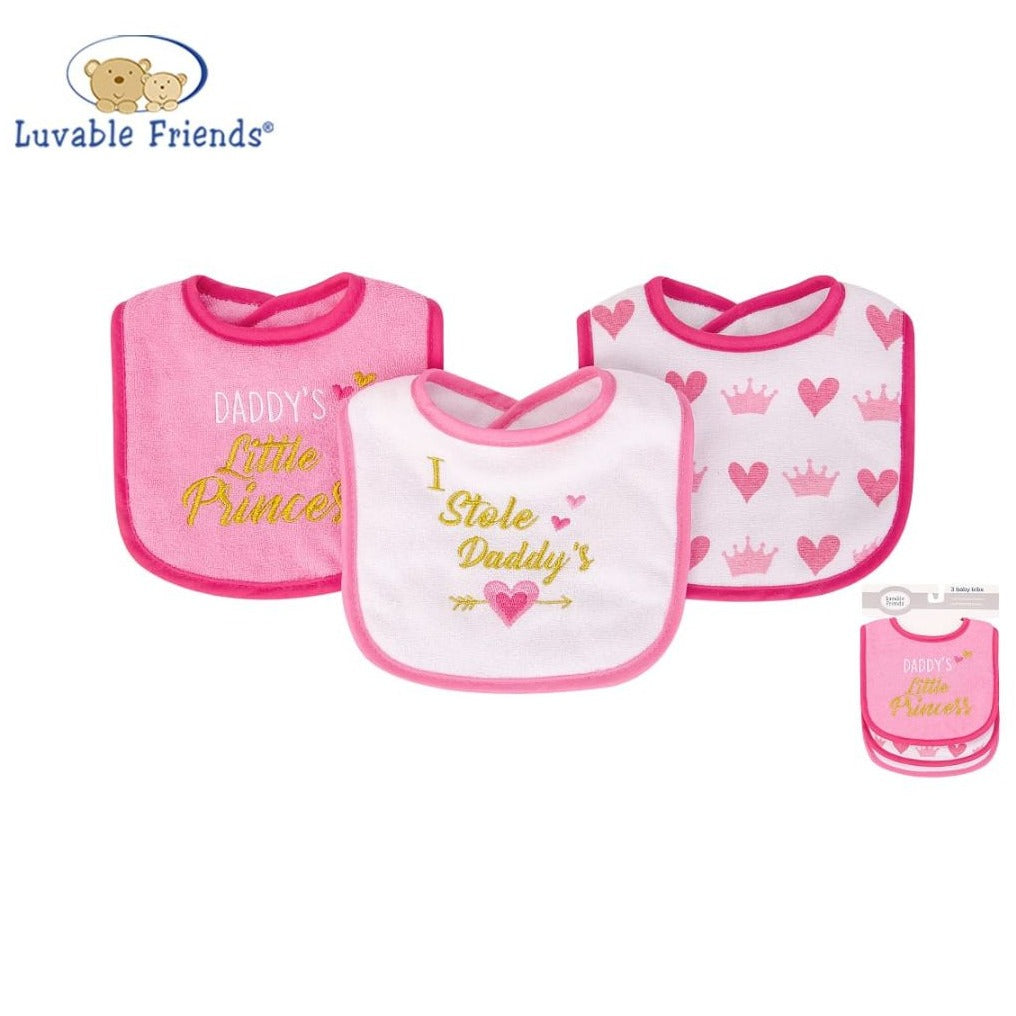 Luvable Friends Pack Of 3 Doorler Bibs