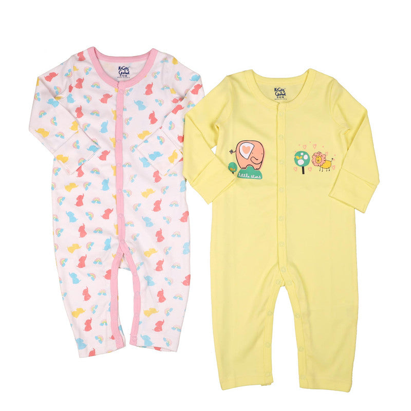 Kicks And Crawl Little Animals Romper - 2 Pack