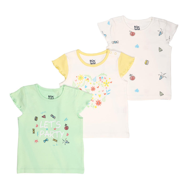 Kicks And Crawl Party Princess Sleeveless Tshirts-3 Pack