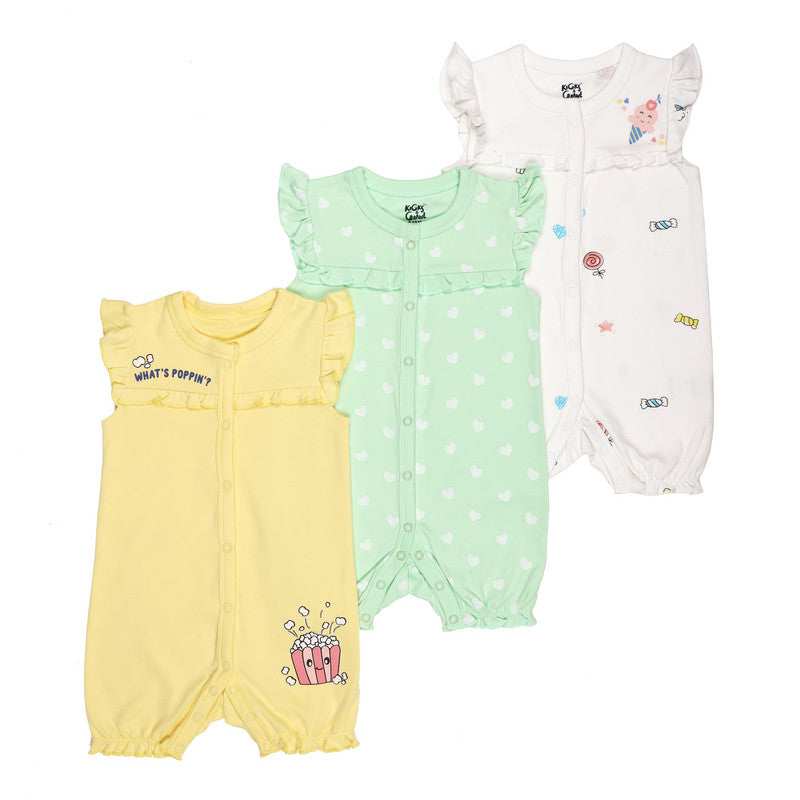 Kicks And Crawl Party Essential Rompers - 3 Pack