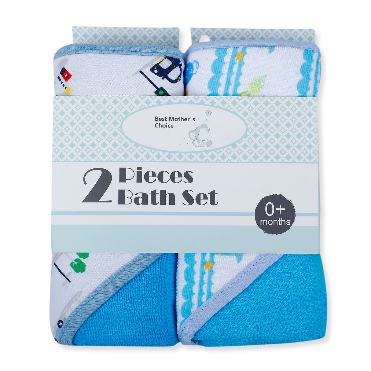 Mother's Choice Pack Of 2 Printed Bath Towel