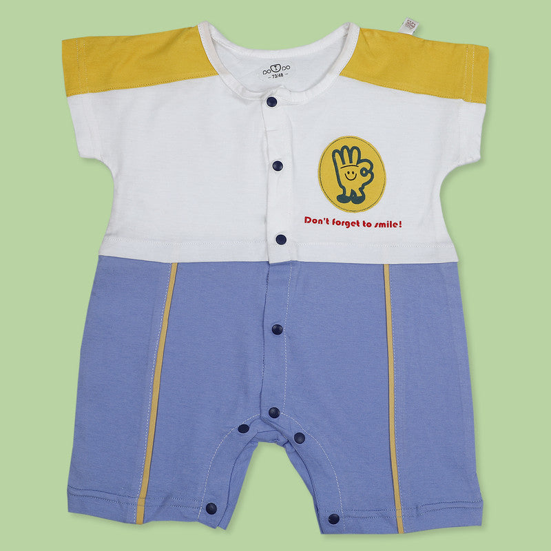 Smiley Infrant Half Sleeve Cotton Short Romper