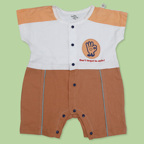 Smiley Infrant Half Sleeve Cotton Short Romper