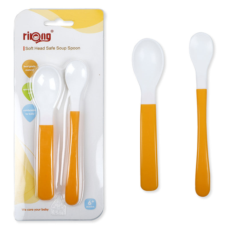 Safe And Easy-To-Hold Pack Of 2 Baby Feeding Spoon Set