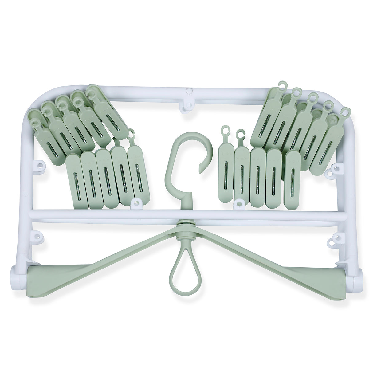 Plain 20 Clip Square Foldable Baby Hanger