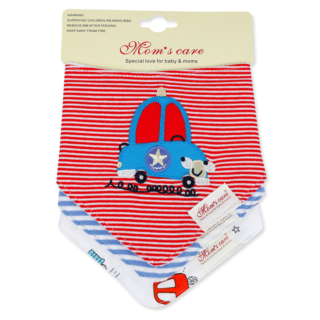 Moms Care 3 Pack Bandana Cotton Bibs