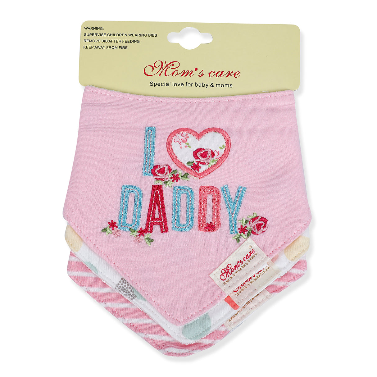 Moms Care 3 Pack Bandana Cotton Bibs