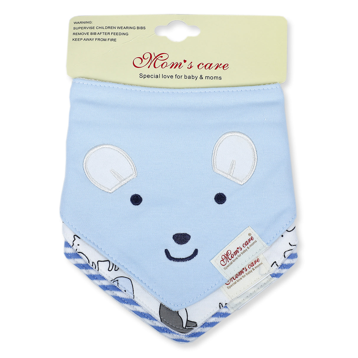 Moms Care 3 Pack Bandana Cotton Bibs