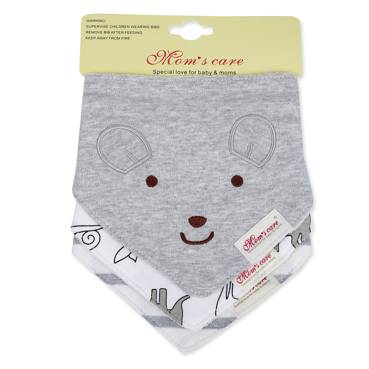 Moms Care 3 Pack Bandana Cotton Bibs