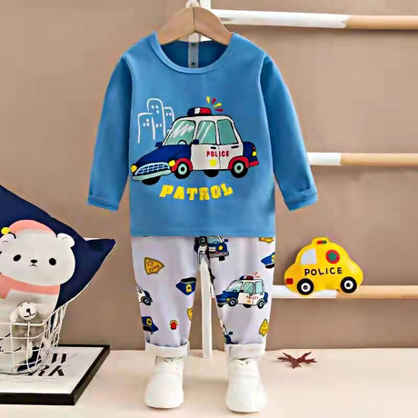 Stylish Printed Full Sleeves Cotton Night Suit