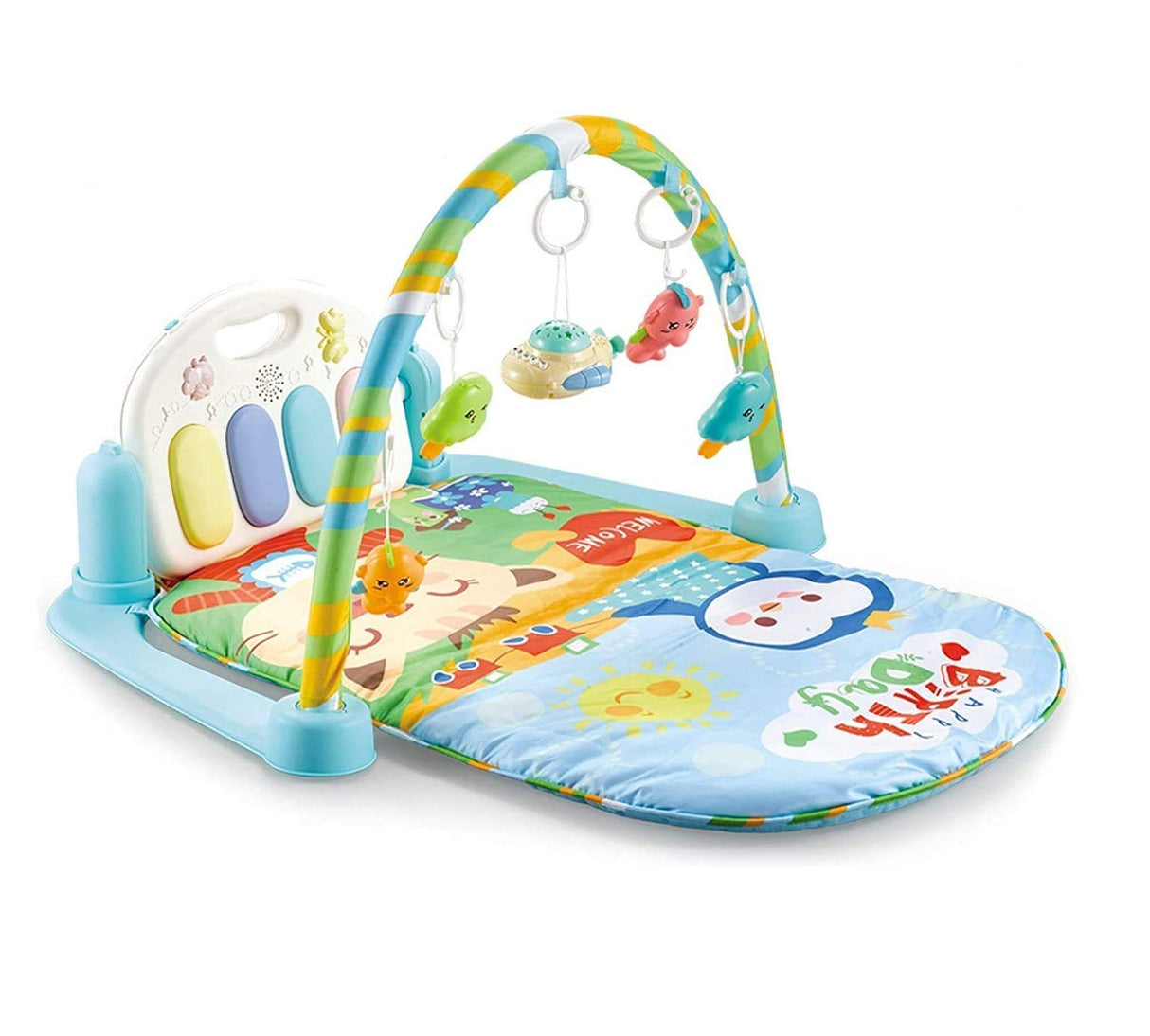 Baby Moo Penguin Party Blue Piano Activity Gym