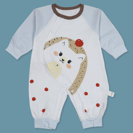 Cute Kitty Infrant Full Sleeves Cotton Romper