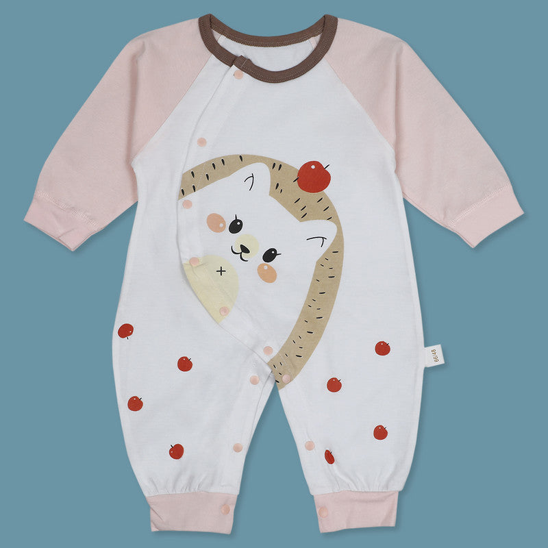 Cute Kitty Infrant Full Sleeves Cotton Romper