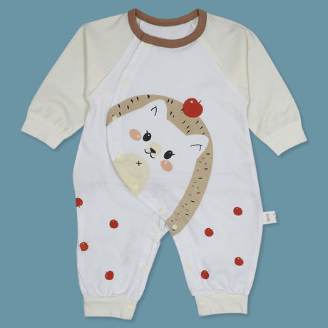 Cute Kitty Infrant Full Sleeves Cotton Romper