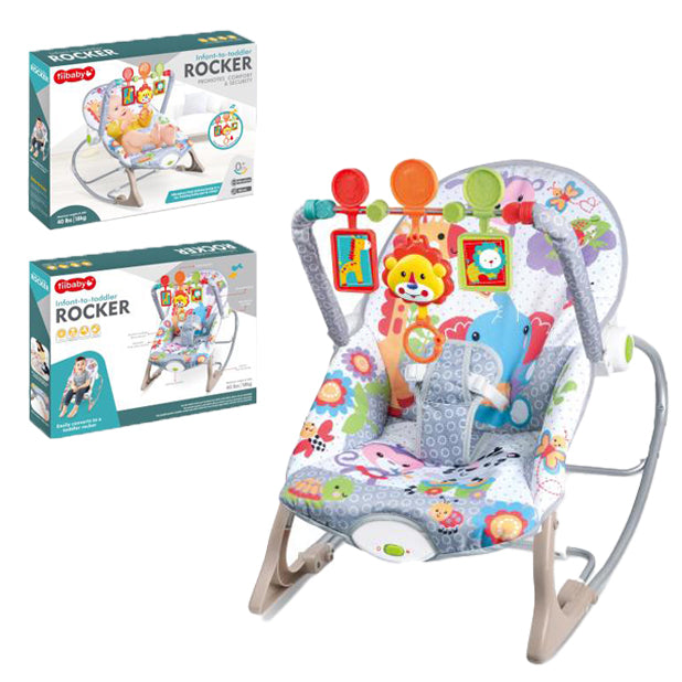 Tiibaby Baby Rocker With Baby Fun Hanging Toys Rocker