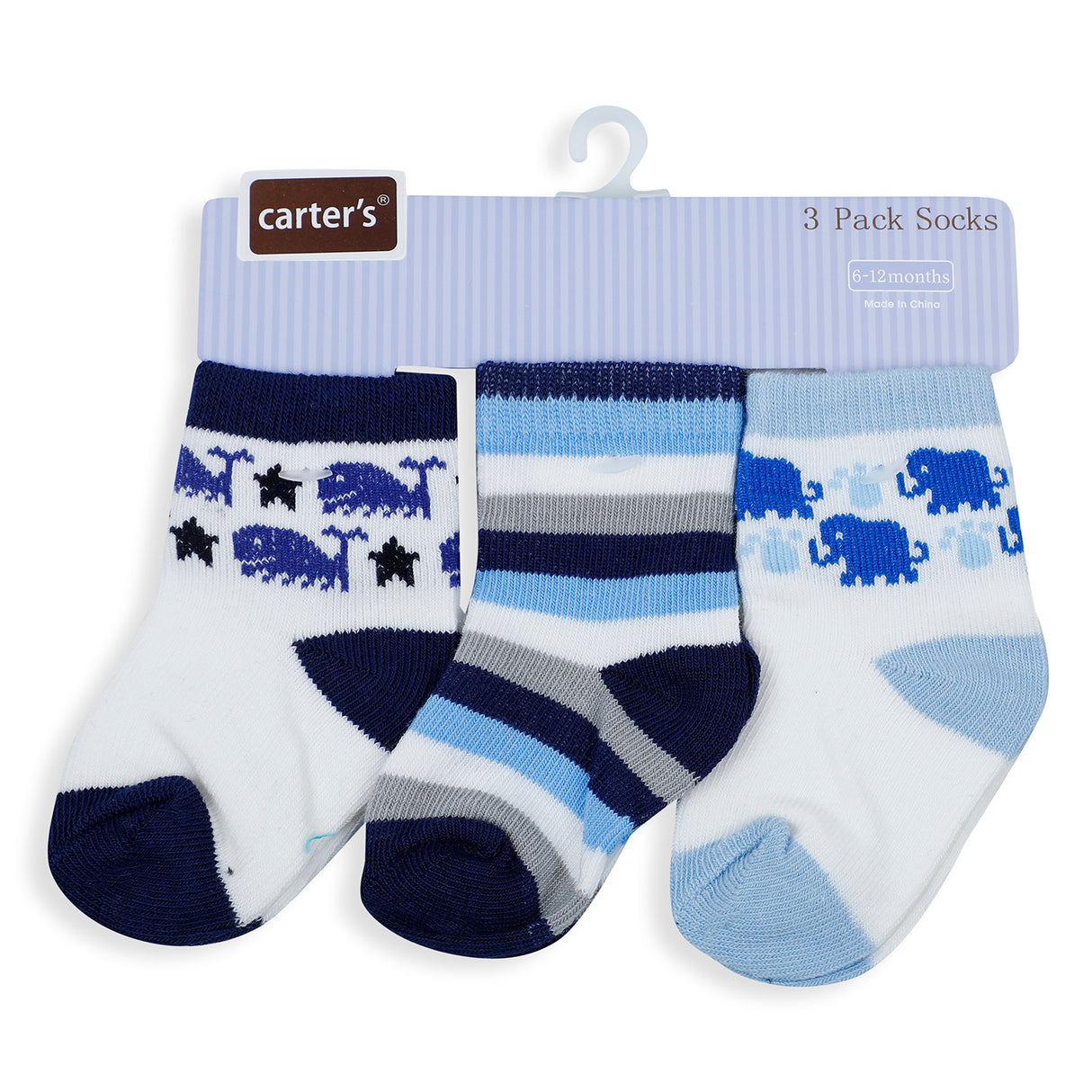 Carter's Printed Pack Of 3 Soft Cotton Socks