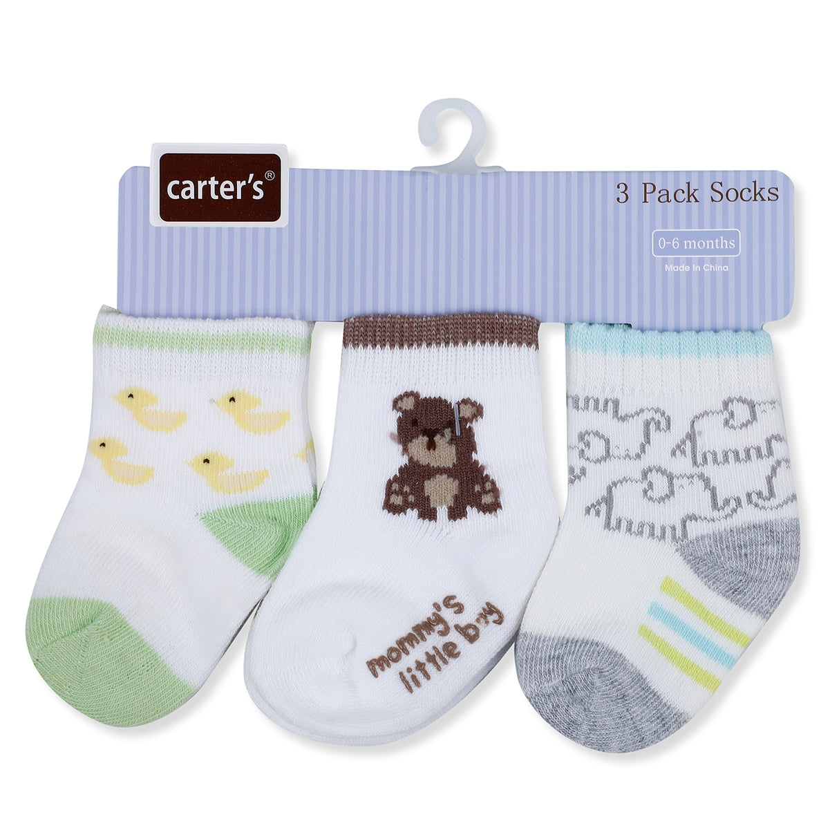 Carter's Printed Pack Of 3 Comfy Cotton Socks