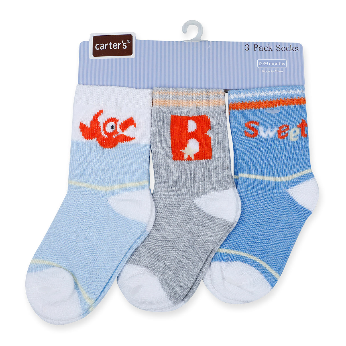 Carter's Printed Pack Of 3 Comfy Cotton Socks