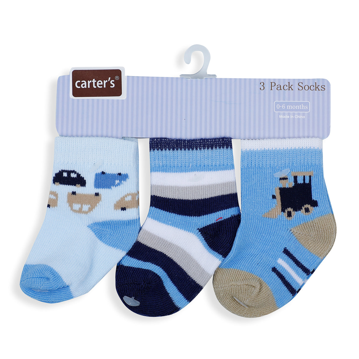 Carter's Printed Pack Of 3 Comfy Cotton Socks