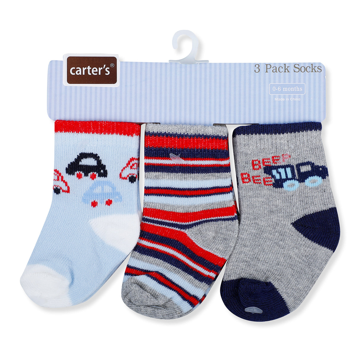 Carter's Printed Pack Of 3 Comfy Cotton Socks