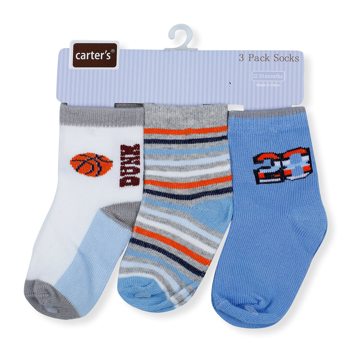 Carter's Printed Pack Of 3 Soft Cotton Socks