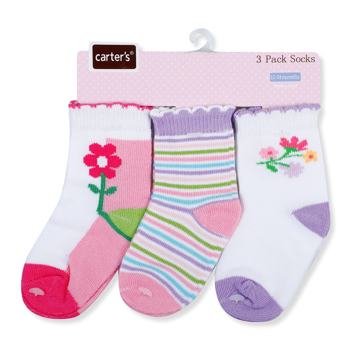 Carter's Printed Pack Of 3 Comfy Cotton Socks