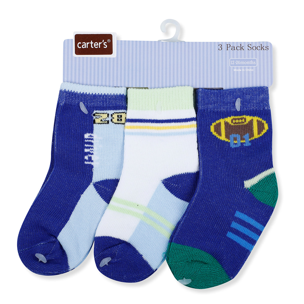 Carter's Printed Pack Of 3 Soft Cotton Socks