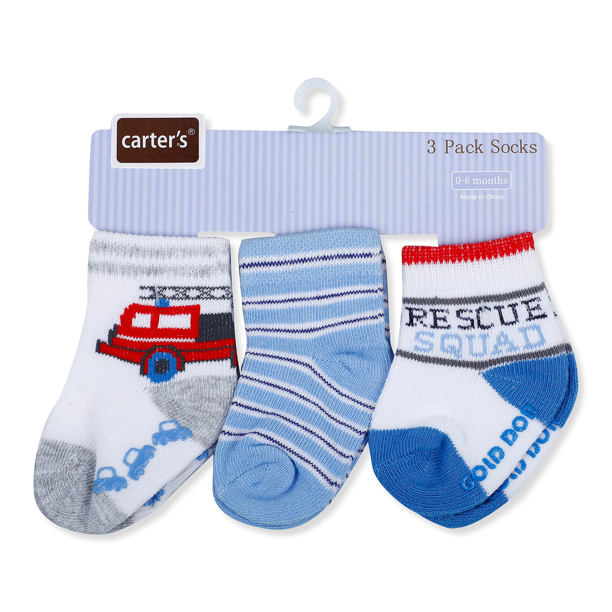 Carter's Printed Pack Of 3 Comfy Cotton Socks