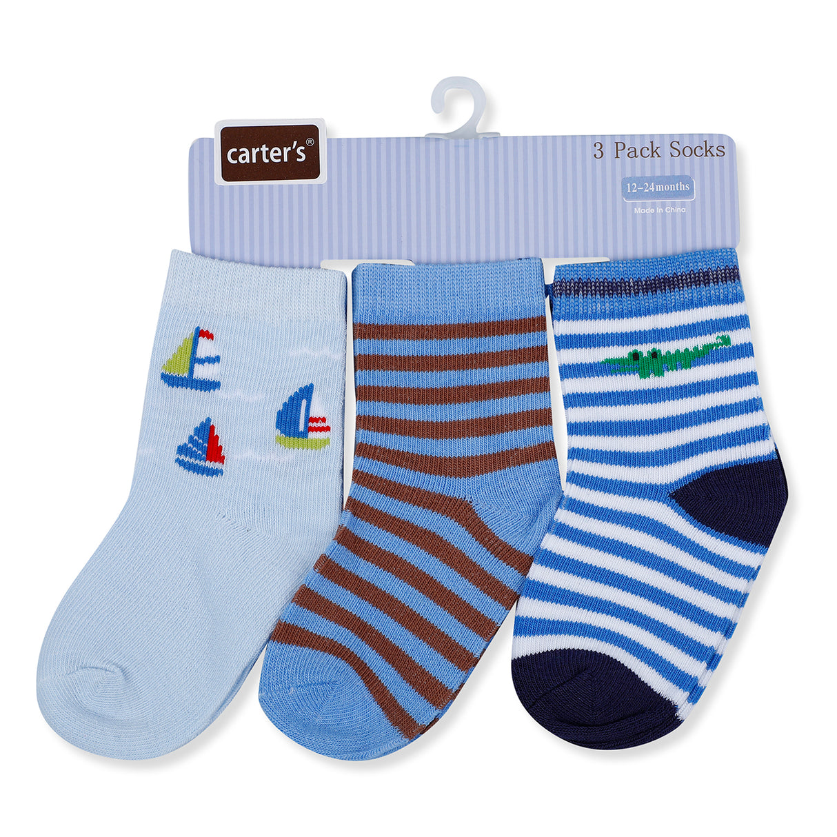 Carter's Printed Pack Of 3 Comfy Cotton Socks