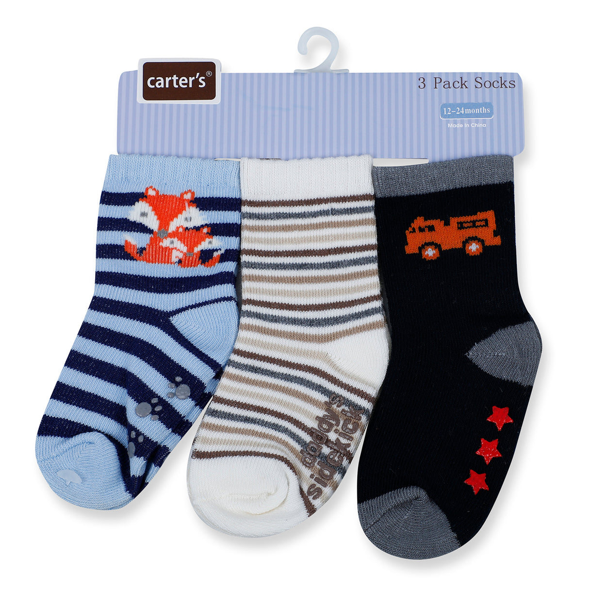 Carter's Printed Pack Of 3 Comfy Cotton Socks