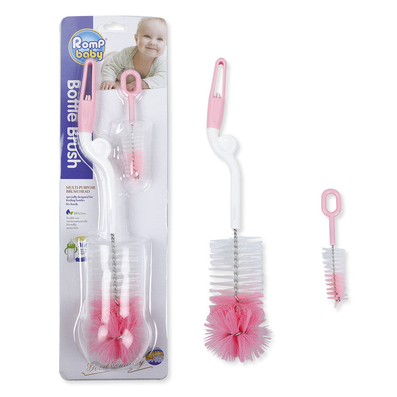 Efficient And Durable Bottle And Nipple Cleaning Brush Set of 2